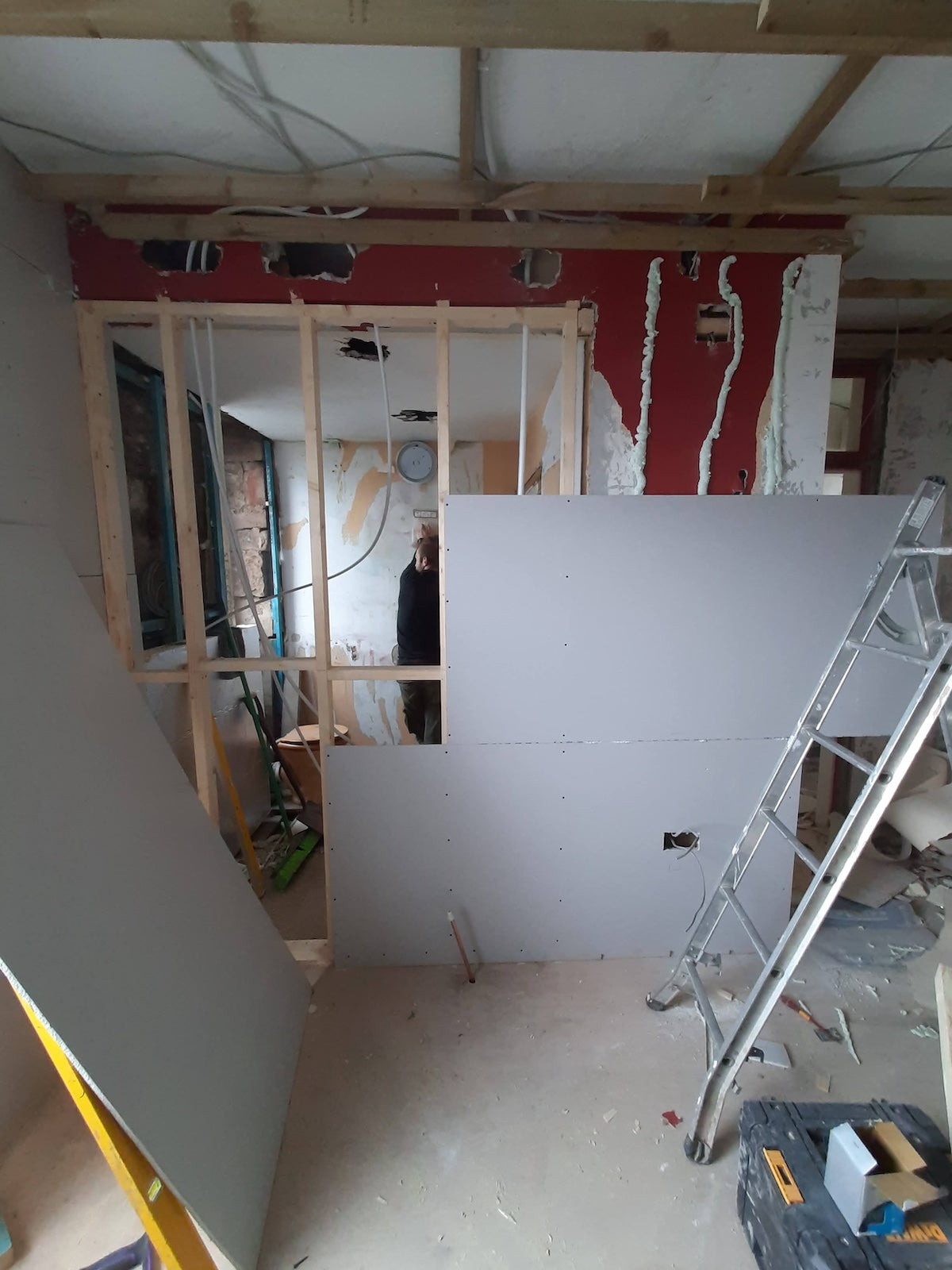 Structural and internal renovation work in progress at a Newhaven property in Edinburgh